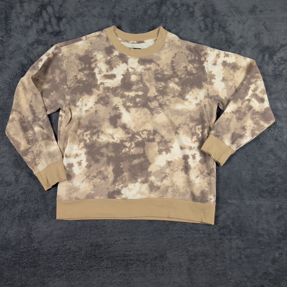 Original Use Sweatshirt Mens Brown Tie Dye Pullover Medium